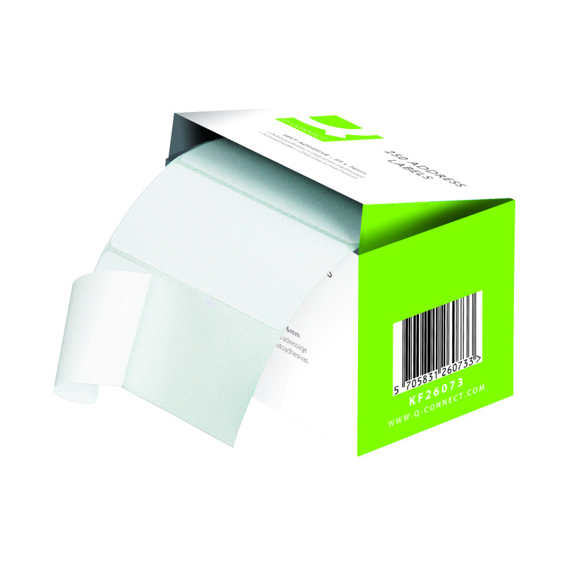 Q-Connect+Address+Label+Roll+Self+Adhesive+102x49mm+White+%28Pack+of+180%29+0073024