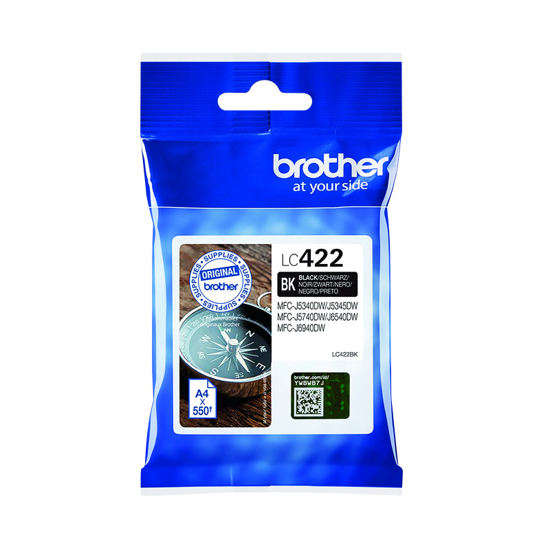 Brother+LC422BK+Inkjet+Cartridge+Black+LC422BK