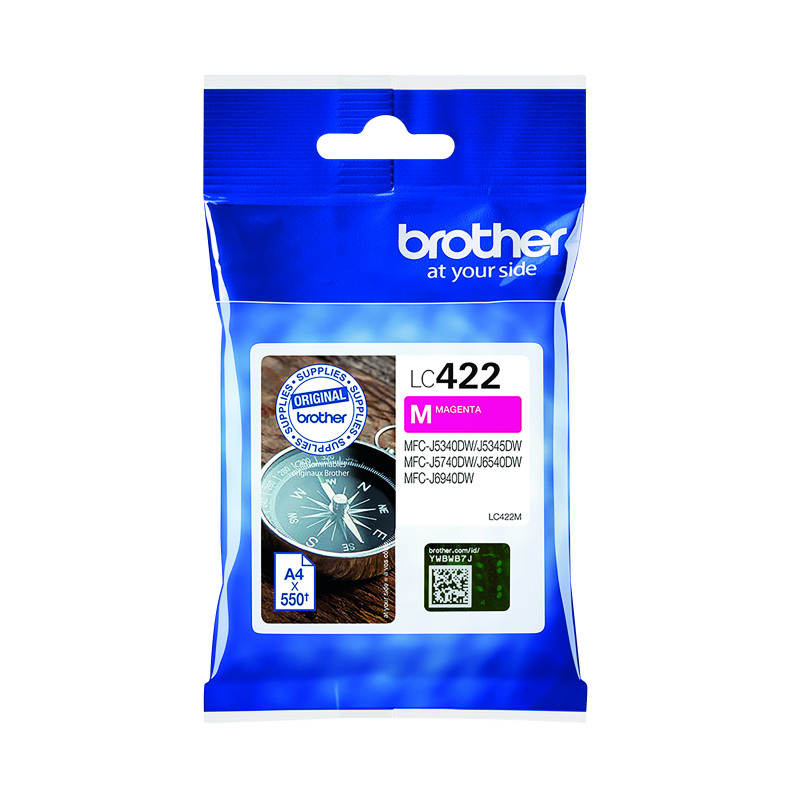 Brother+LC422M+Inkjet+Cartridge+Magenta+LC422M