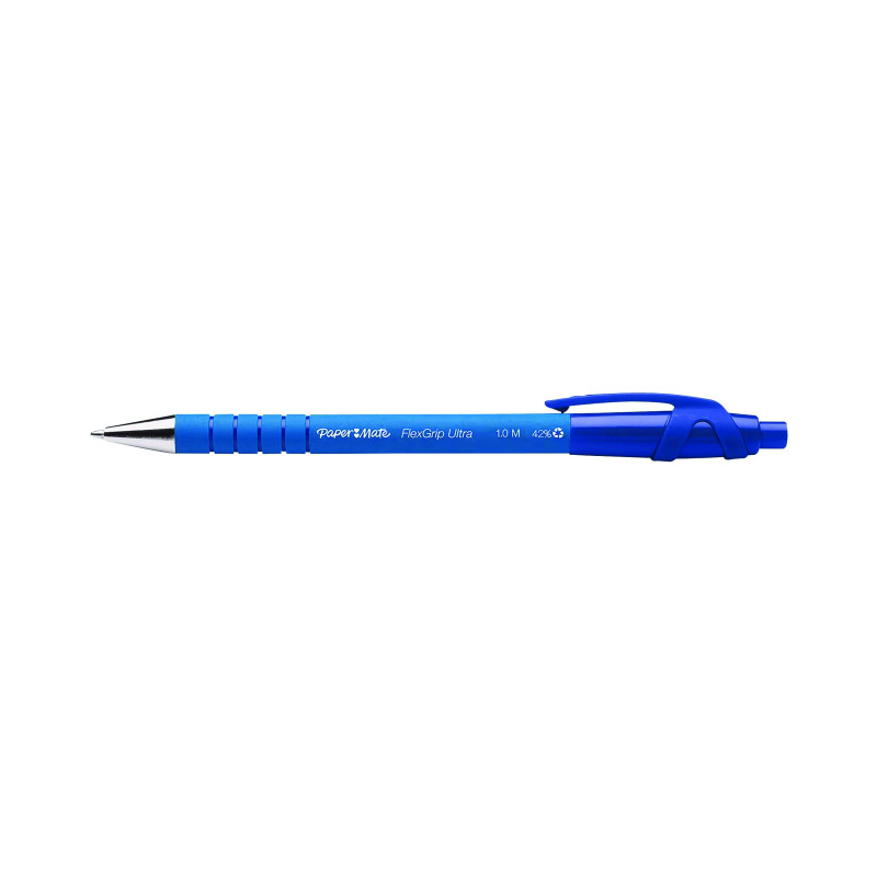 PaperMate+Flexgrip+Ultra+Ballpoint+Pen+Medium+Blue+%28Pack+of+12%29+S0190153