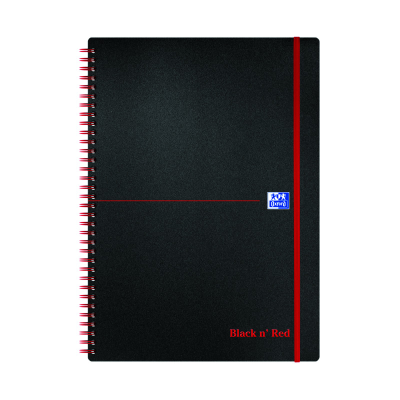 Black+n%26apos%3B+Red+Wirebound+Polypropylene+Notebook+140+Pages+A4+%28Pack+of+5%29+100080166