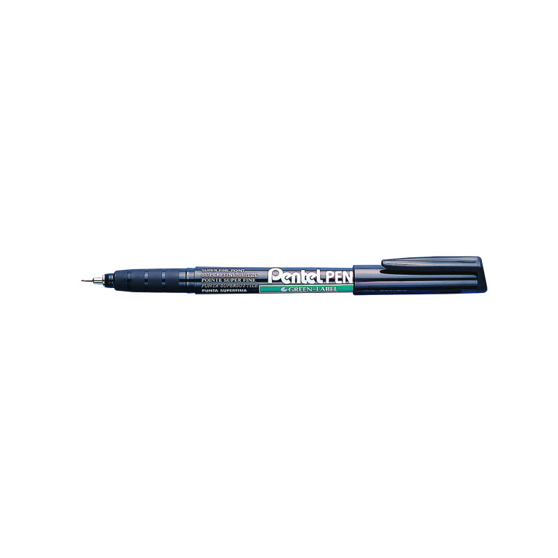 Pentel+Permanent+Marker+Super+Fine+Black+%28Pack+of+12%29+NMF50-A