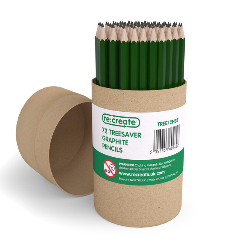ReCreate+Treesaver+Recycled+HB+Pencil+%28Pack+of+72%29+TREE72HBT