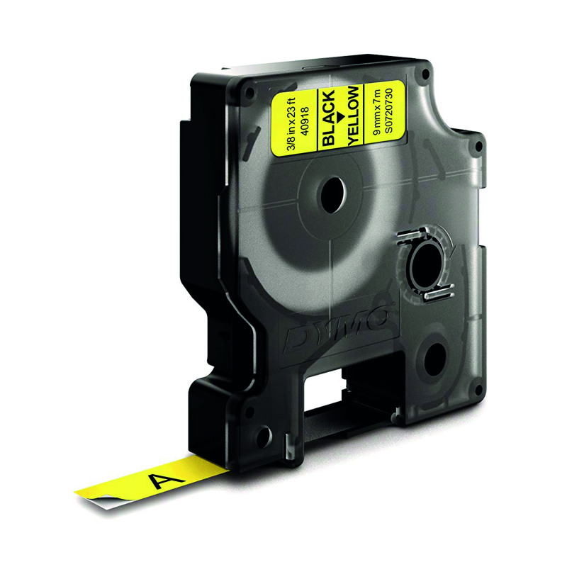 Dymo+40918+D1+LabelMaker+Tape+9mm+x+7m+Black+on+Yellow+S0720730