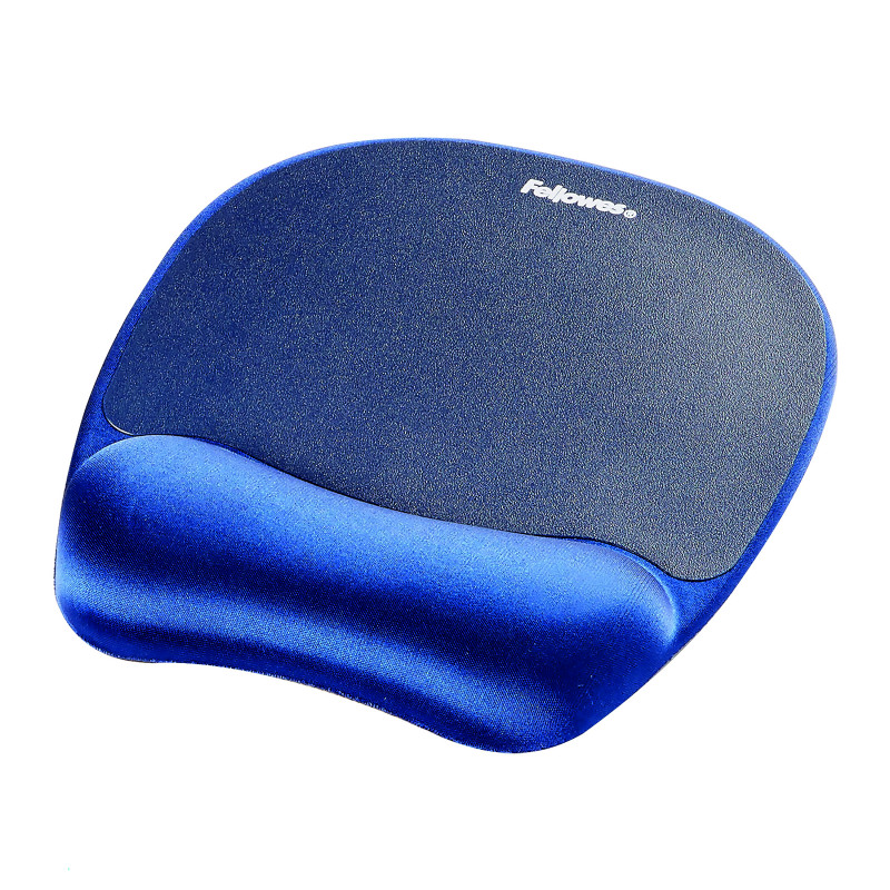 Fellowes+Memory+Foam+Mouse+Pad+Wrist+Support+Sapphire+Blue+9172801
