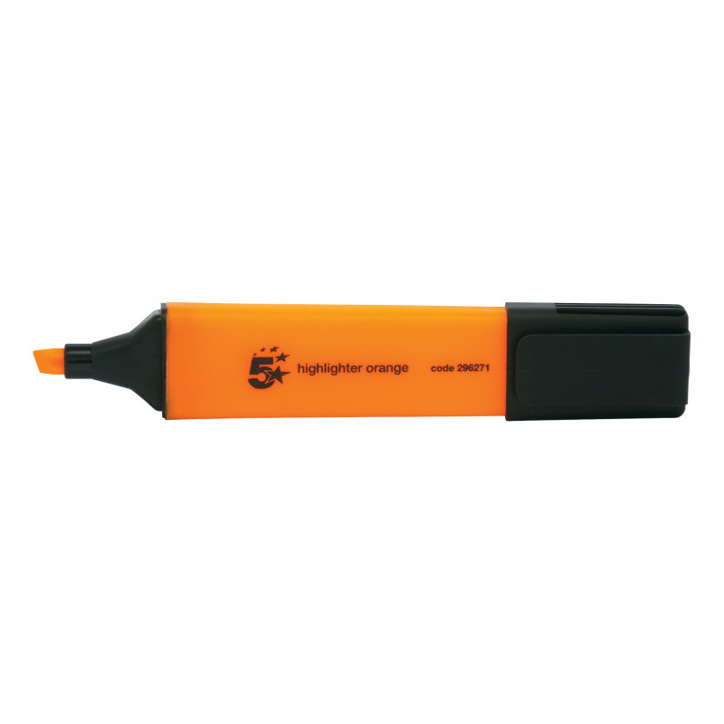 5+Star+Office+Highlighter+Chisel+Tip+1-5mm+Line+Orange+%28Pack+of+12%29