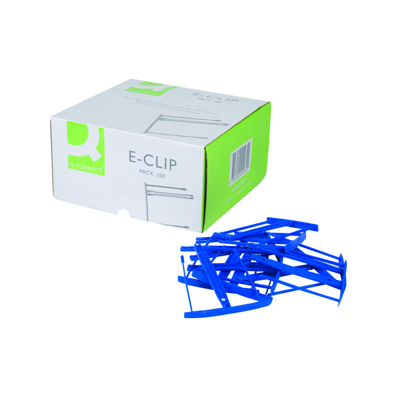 Q-Connect+Binding+E-Clip+Blue+%28100+Pack%29+KF02282