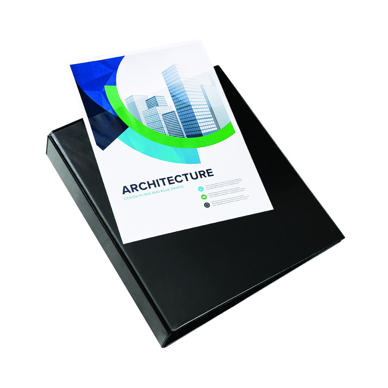 Elba+Panorama+65mm+Presentation+Lever+Arch+File+A4+Black+%285+Pack%29+400008439