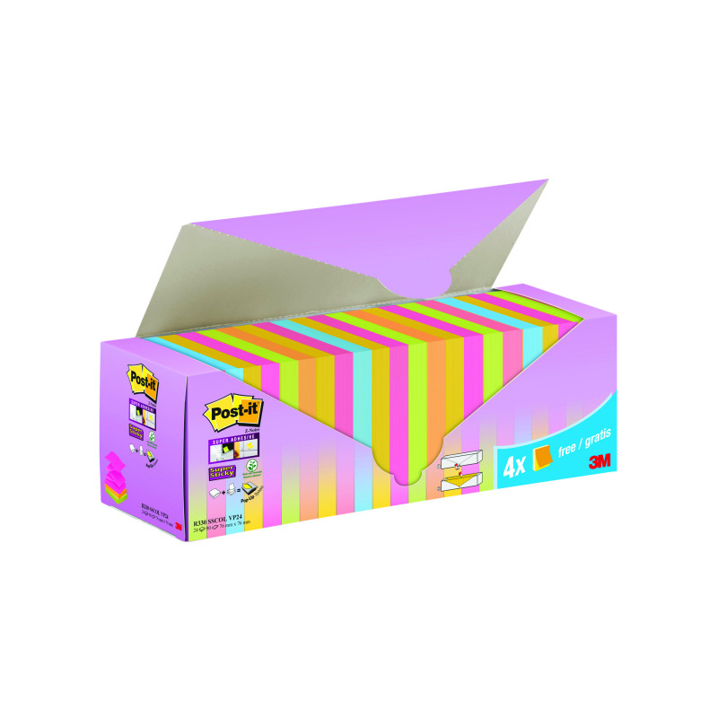Post-it+Sticky+Z-Notes+Colour+Cabinet+76x76mm+%2824+Pack%29+7100236587