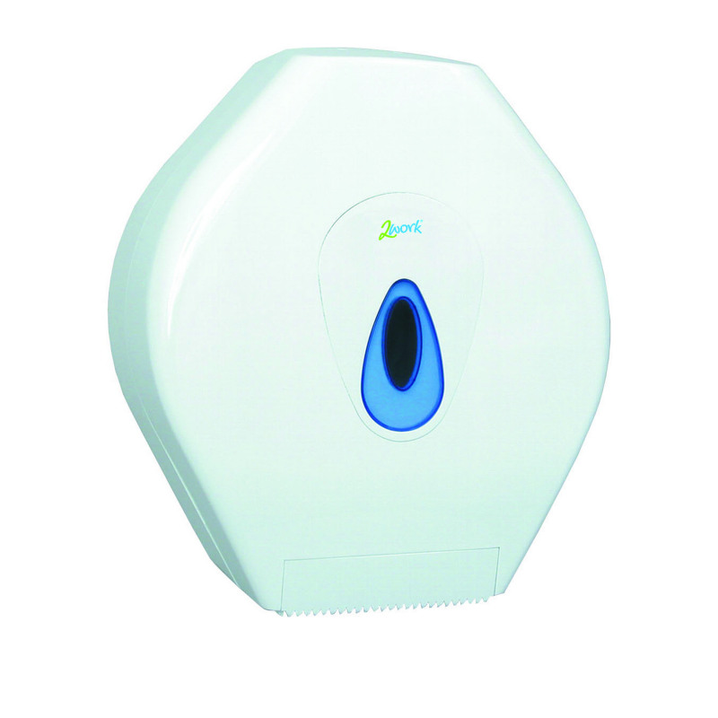 2Work+Mini+Jumbo+Toilet+Roll+Dispenser+White+CT34014