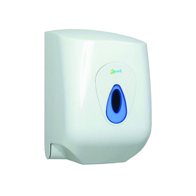 2Work+Lockable+Centrefeed+Hand+Towel+Dispenser+White+CT34038