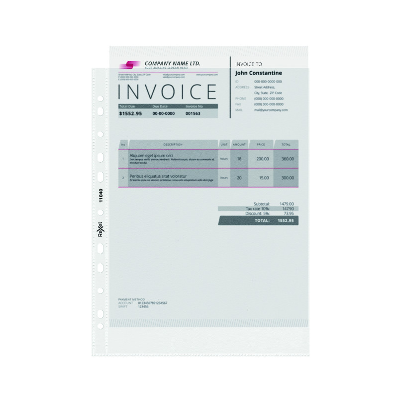 Rexel+Superfine+Pocket+Top+Opening+Polypropylene+A4+Clear+%28100+Pack%29+RSPA4+11040