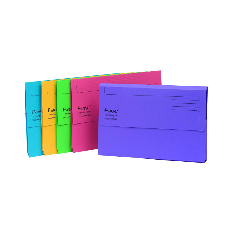 Exacompta+Forever+Document+Wallet+Manilla+Foolscap+Assorted+%28Pack+of+25%29+211%2F5000