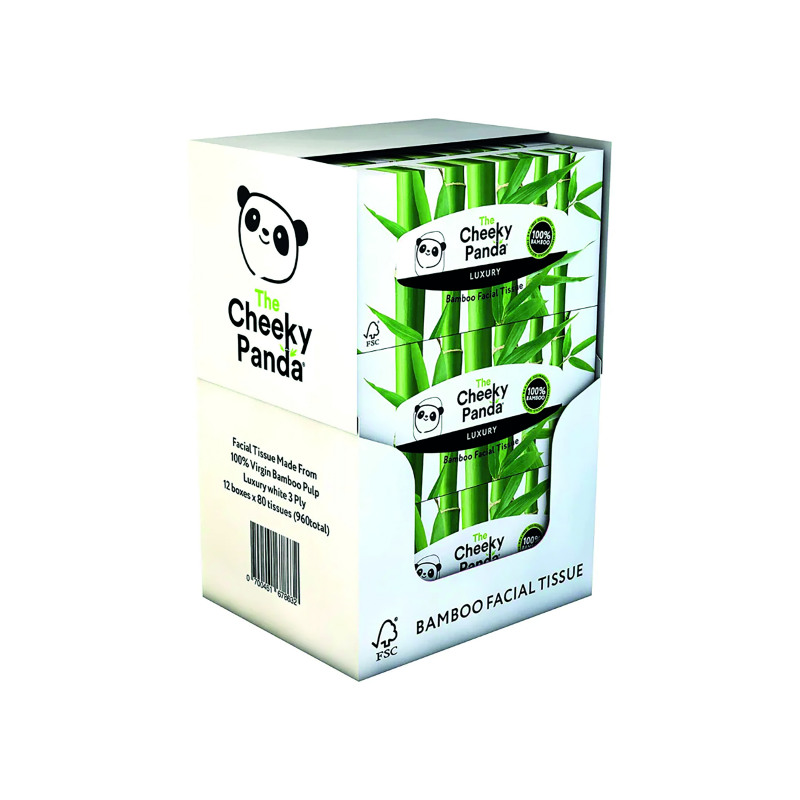 Cheeky+Panda+Facial+Tissues+Box+80+Sheets+%28Pack+of+12%29+1103039