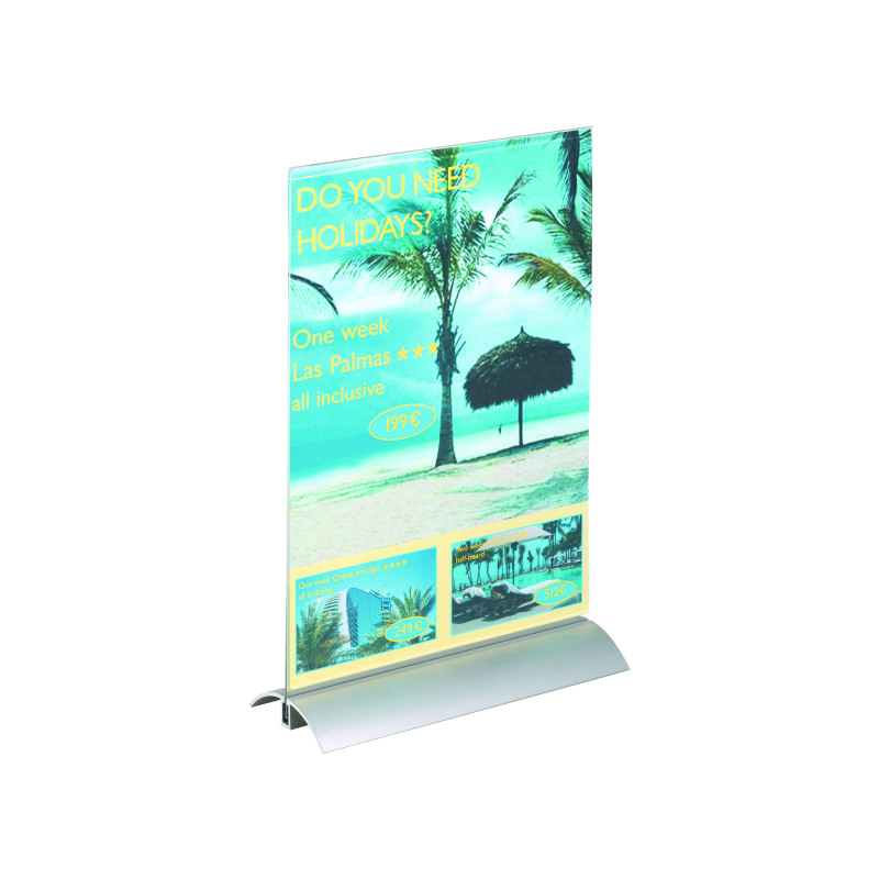 Durable+Acrylic+Aluminium+Stand+Sign+Holder+A4+858919