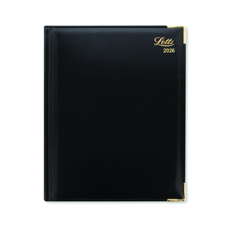 Letts+Lexicon+Quarto+Desk+Diary+Week+View+Appointment+Black+2026+26-TL3YBK