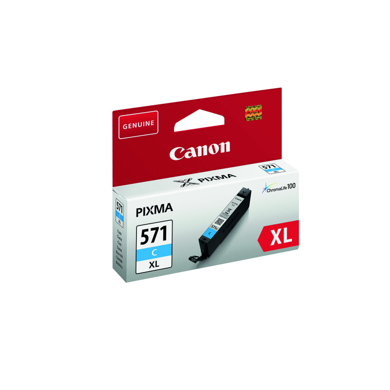 Canon+CLI-571XL+Ink+Cartridge+High+Yield+Cyan+0332C001