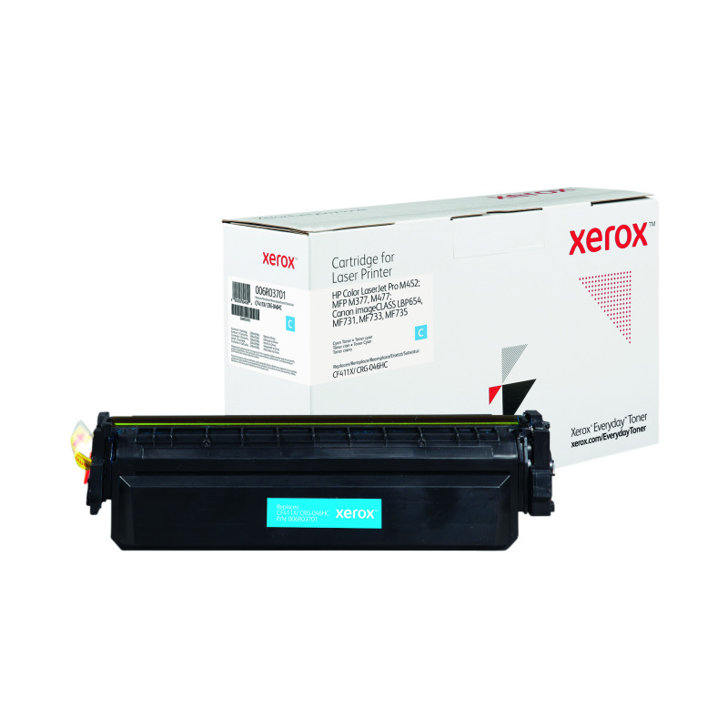 Xerox+Everyday+Replacement+Toner+Cartridge+High+Yield+Cyan+For+HP+CF411X+006R03701