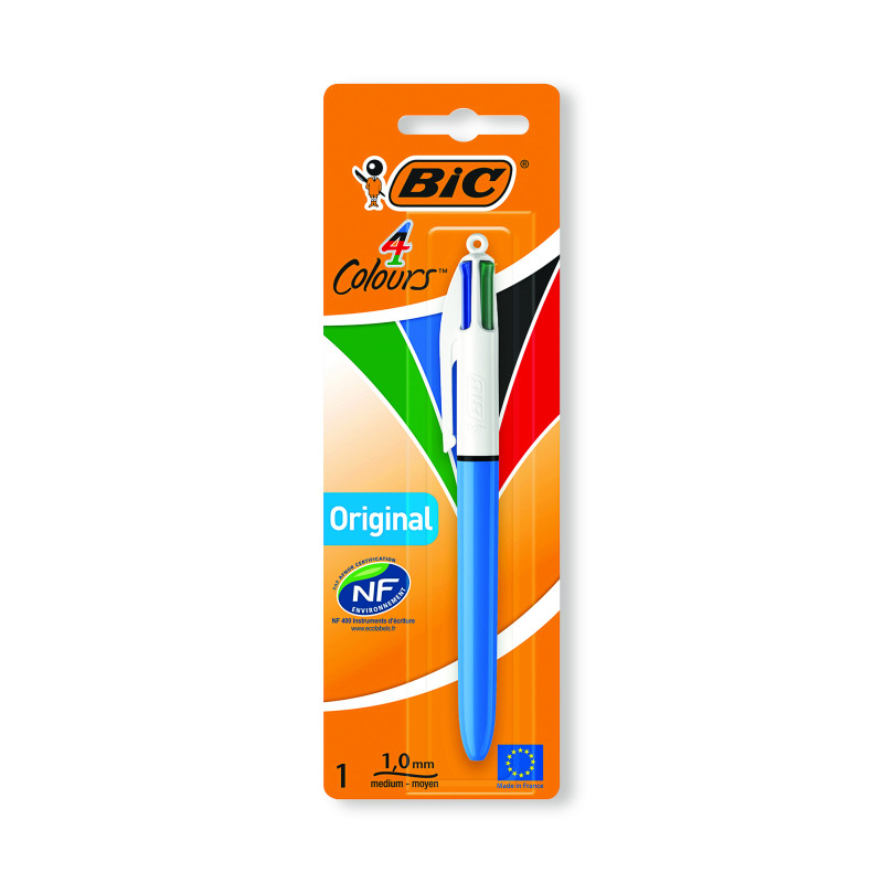 Bic+4+Colours+Retractable+Ballpoint+Pen+Black%2FBlue%2FRed%2FGreen+%28Pack+of+10%29+8032232