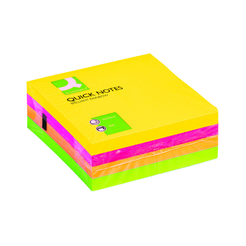 Q-Connect+Quick+Note+Cube+76+x+76mm+Neon+KF01348