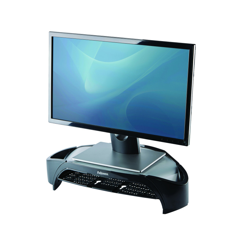 Fellowes+Smart+Suites+Monitor+Stand+Plus+Black%2FSilver+8020801