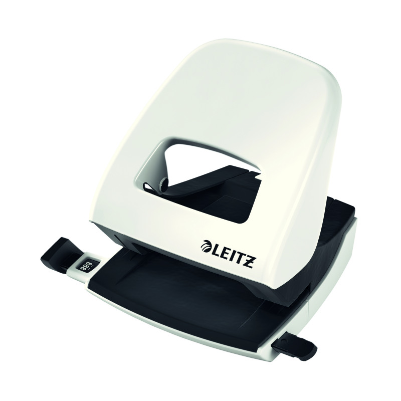 Leitz+NeXXt+WOW+Metal+Office+Hole+Punch+Pearl+White+50081001
