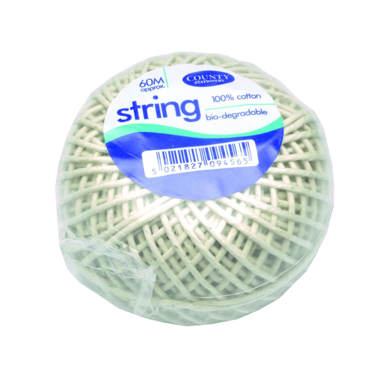 County+Cotton+String+Ball+Medium+60m+%28Pack+of+12%29+C176