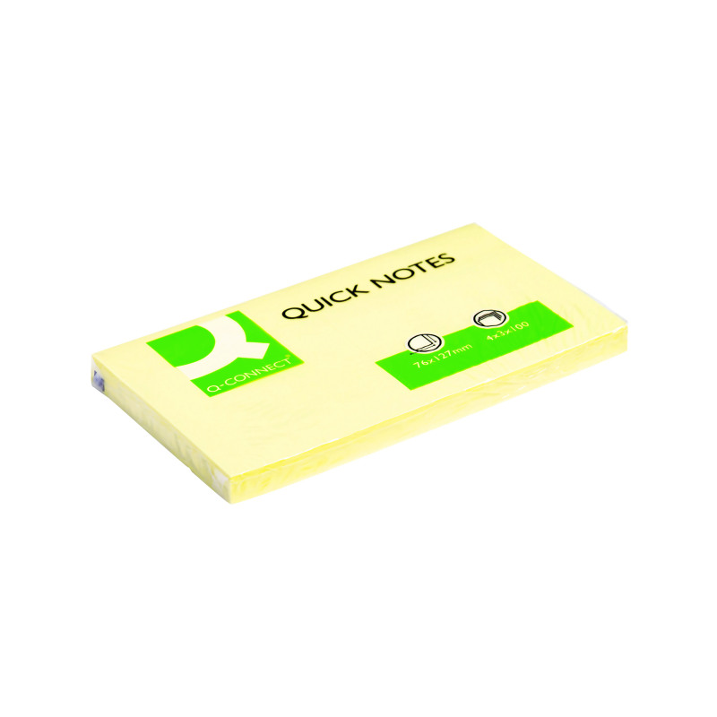 Q-Connect+Quick+Notes+76+x+127mm+Yellow+%2812+Pack%29+KF10503