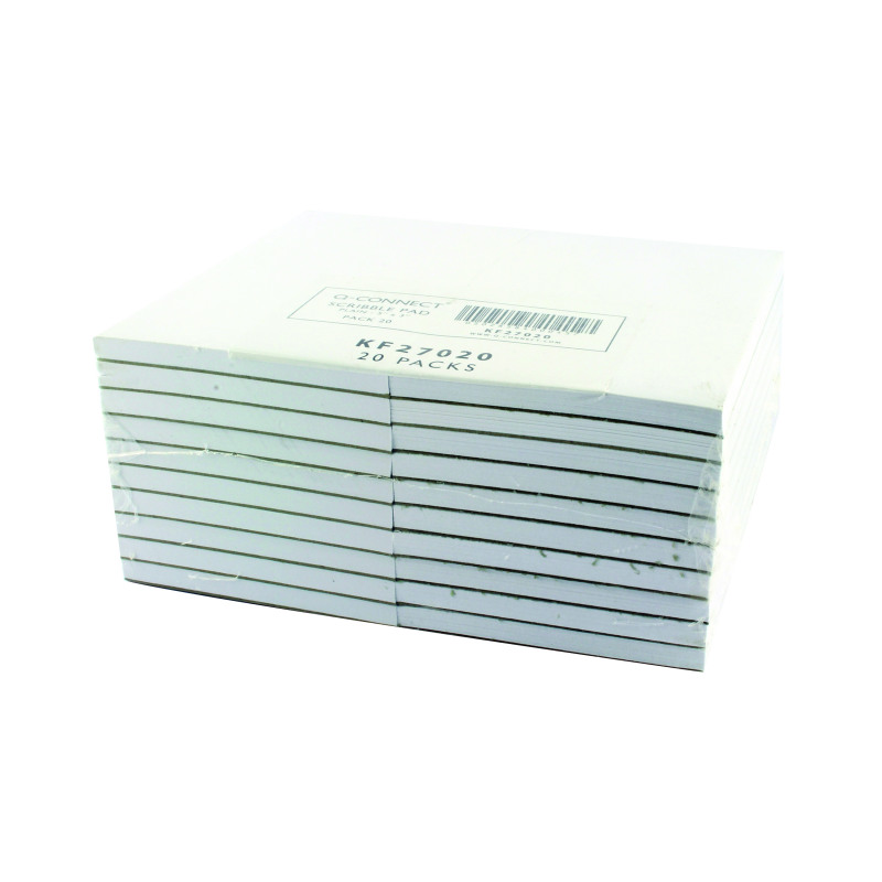 Q-Connect+Plain+Scribble+Pad+160+Pages+127x76mm+%28Pack+of+20%29+KF27020