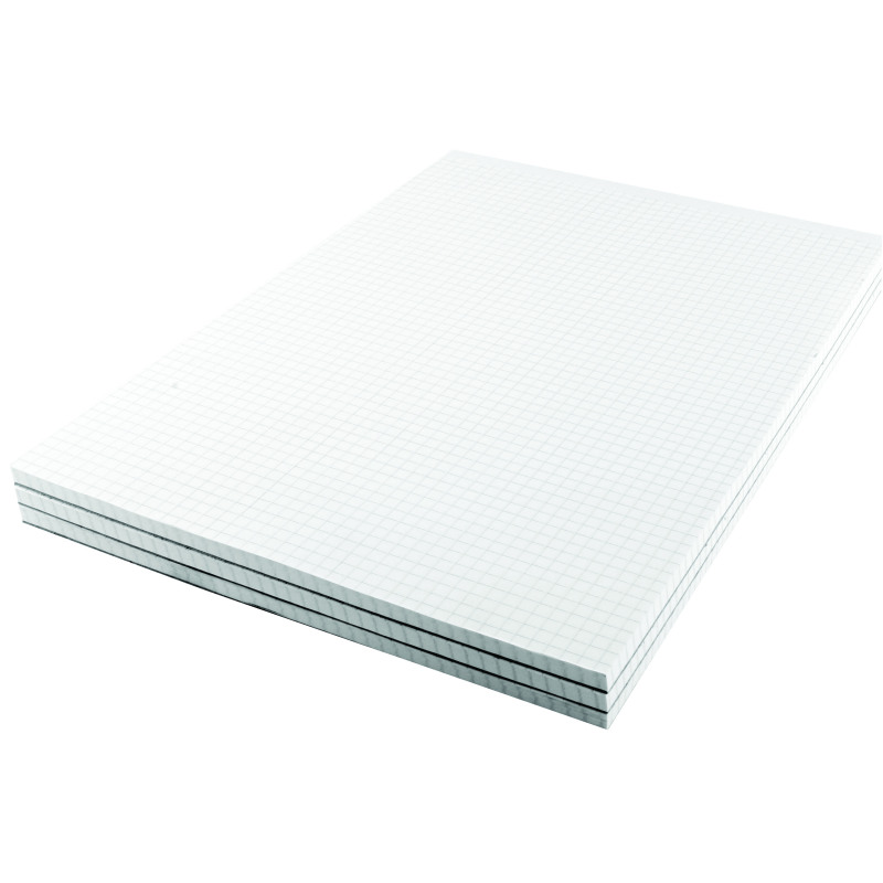 Q-Connect+5mm+Quadrille+Board+Back+Memo+Pad+160+Pages+A4+%2810+Pack%29+KF32008