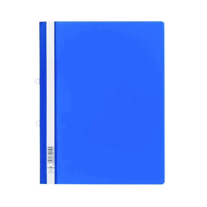 Durable+Clear+View+Folder+with+Filing+Strip+A4+Blue+%28Pack+of+25%29+2580%2F06