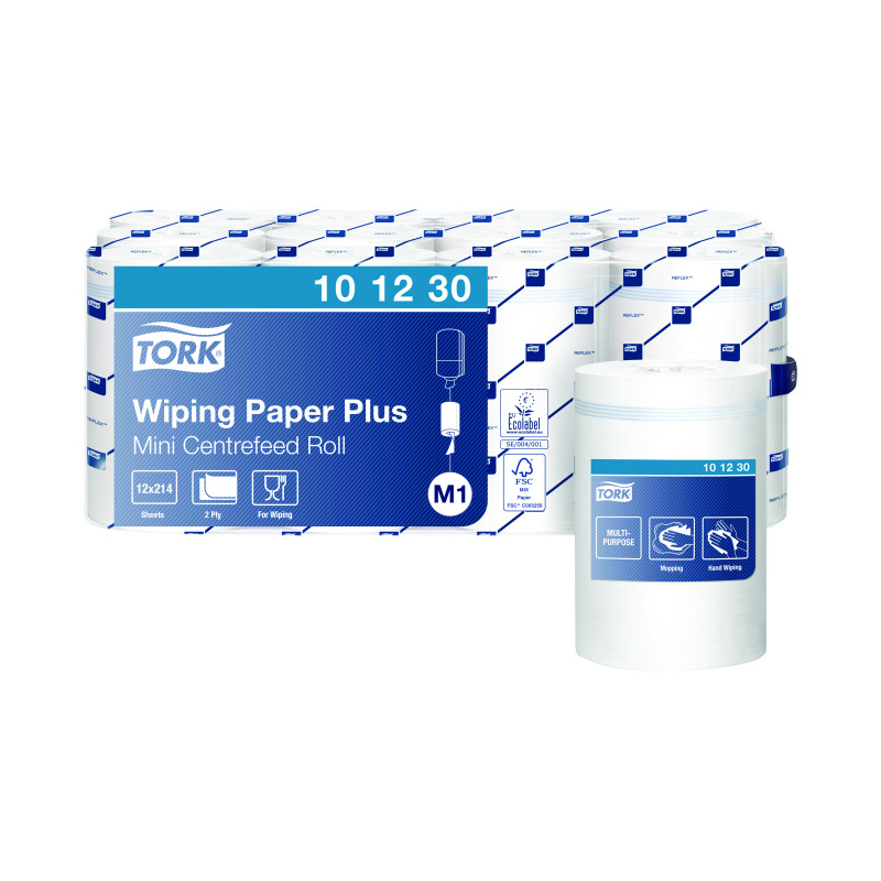 Tork+Mini+Centrefeed+Roll+2-Ply+75m+White+%28Pack+of+12%29+101230