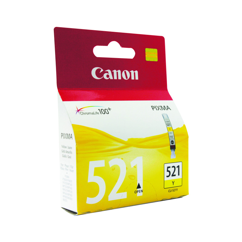 Canon+CLI-521Y+Ink+Cartridge+Yellow+2936B001