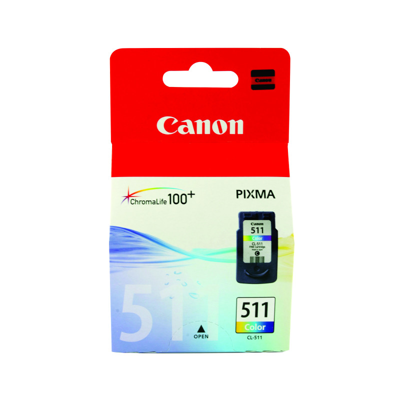 Canon+CL-511+Ink+Cartridge+CMY+Colour+2972B001