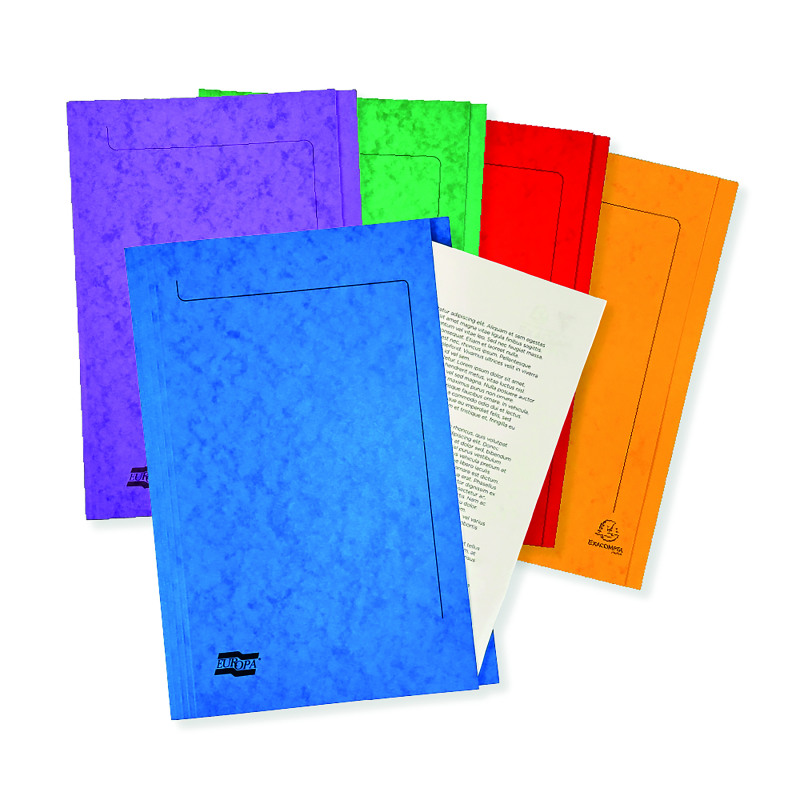 Europa+Square+Cut+Folder+300+micron+Foolscap+Assorted+%28Pack+of+50%29+4820