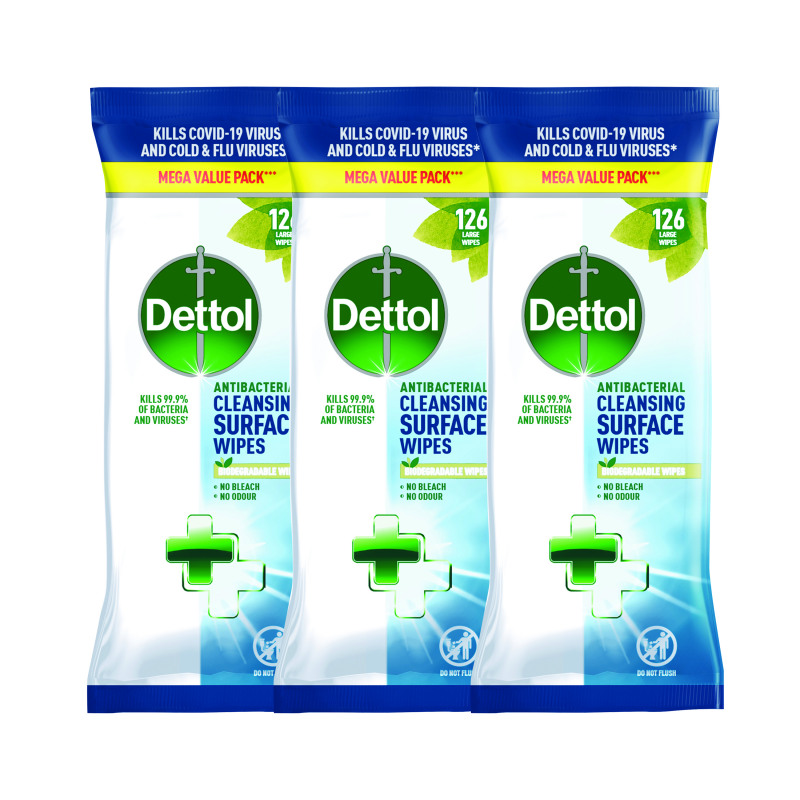 Dettol+Antibacterial+Cleansing+Wipes+Pack+of+126+3+For+2