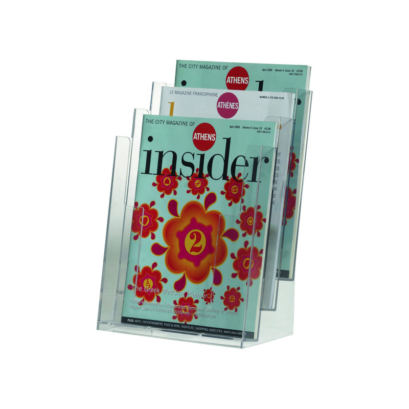 Q-Connect+Three+Pocket+Literature+Holder+A4+KF04188