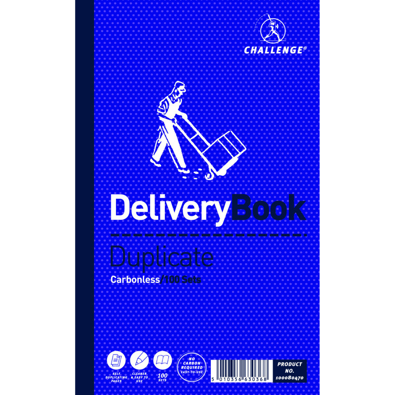 Challenge+Carbonless+Duplicate+Delivery+Book+100+Sets+210x130mm+%28Pack+of+5%29+100080470