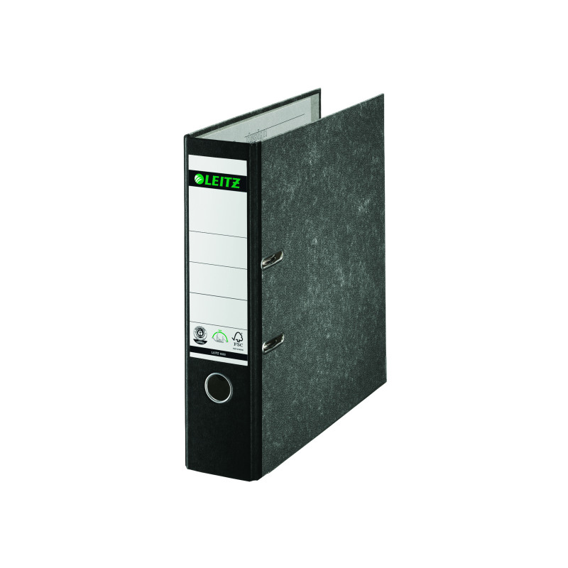 Leitz+180+Lever+Arch+File+Board+80mm+Foolscap+Black+%28Pack+of+10%29+10821095