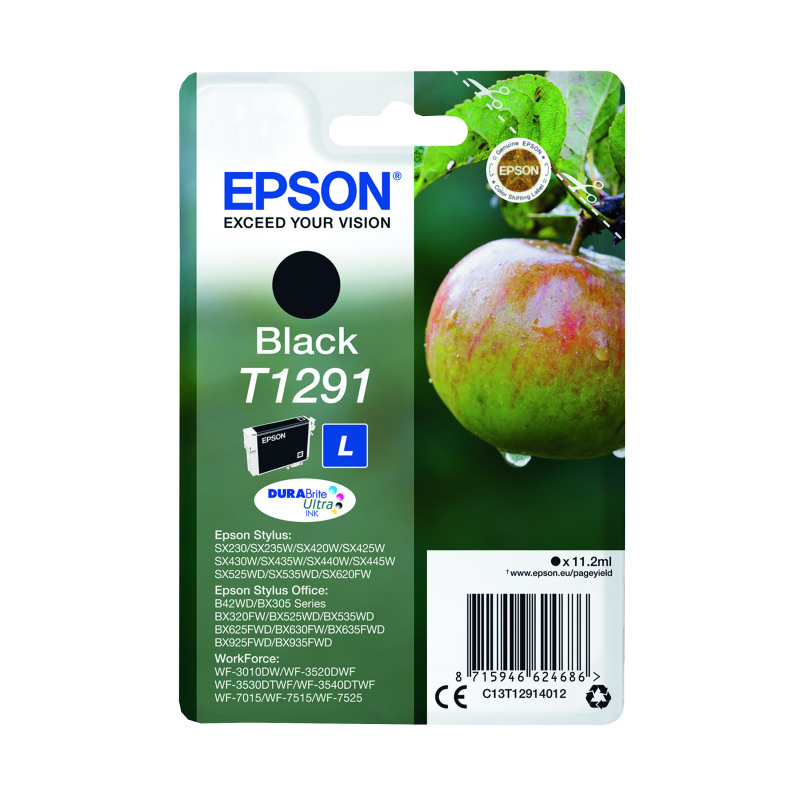 Epson+T1291+Apple+DURABrite+Ultra+Ink+Cartridge+Black+C13T12914012