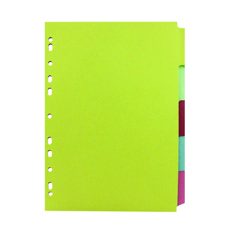 Q-Connect+5-Part+Subject+Divider+Multi-Punched+A4+%2850+Pack%29+KF26081Q