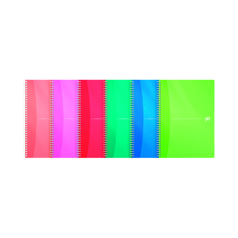 Oxford+PP+Transparent+Wirebound+Notebook+A4+Assorted+%28Pack+of+5%29+100104241