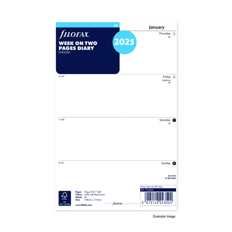 Filofax+Refill+Week+To+View+A5+2025+FX1076825