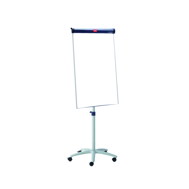 Nobo+Barracuda+Mobile+Flipchart+and+Drywipe+Easel+Dark+Blue+1902386