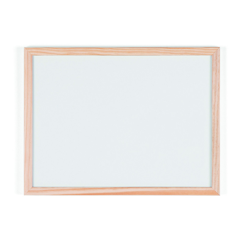 Q-Connect+Wooden+Frame+Whiteboard+400x300mm+KF03569