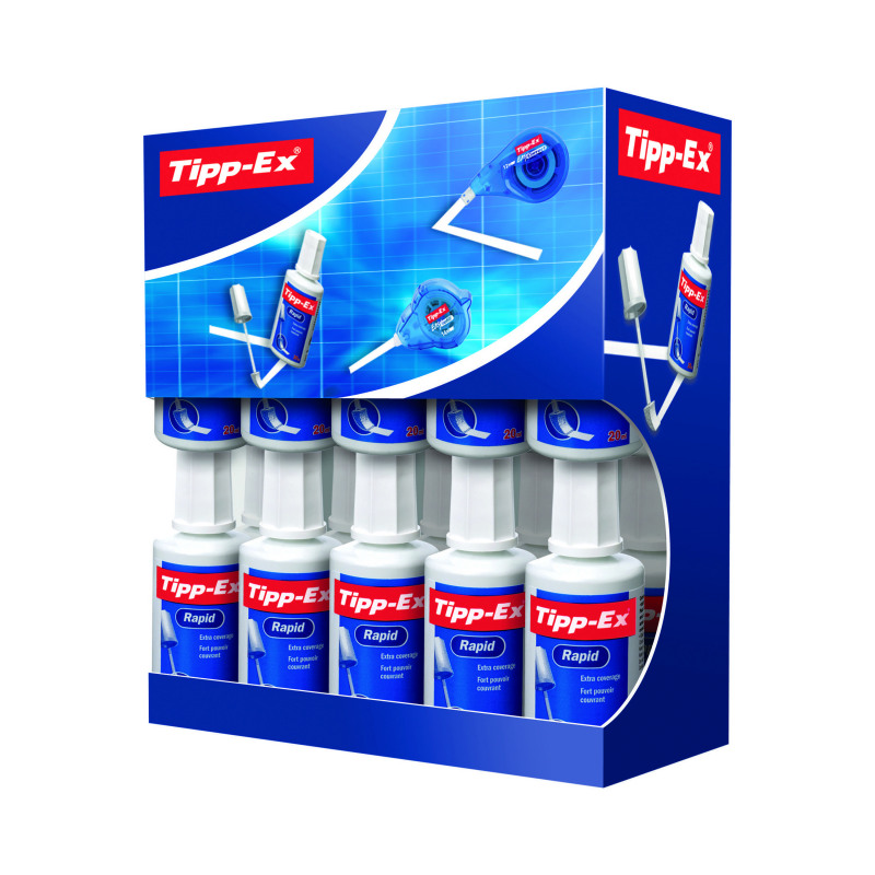 Tipp-Ex+Rapid+Correction+Fluid+Value+%28Pack+of+20%29+895950