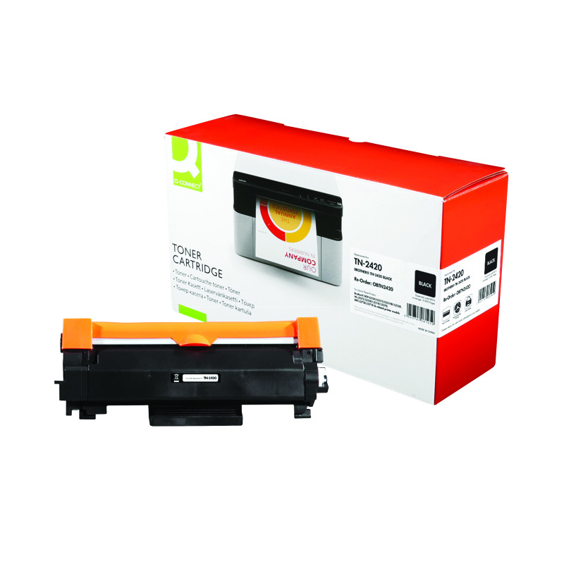 Q-Connect+Brother+TN-2420+Remanufactured+Toner+Cartridge+Black+TN-2420-COMP