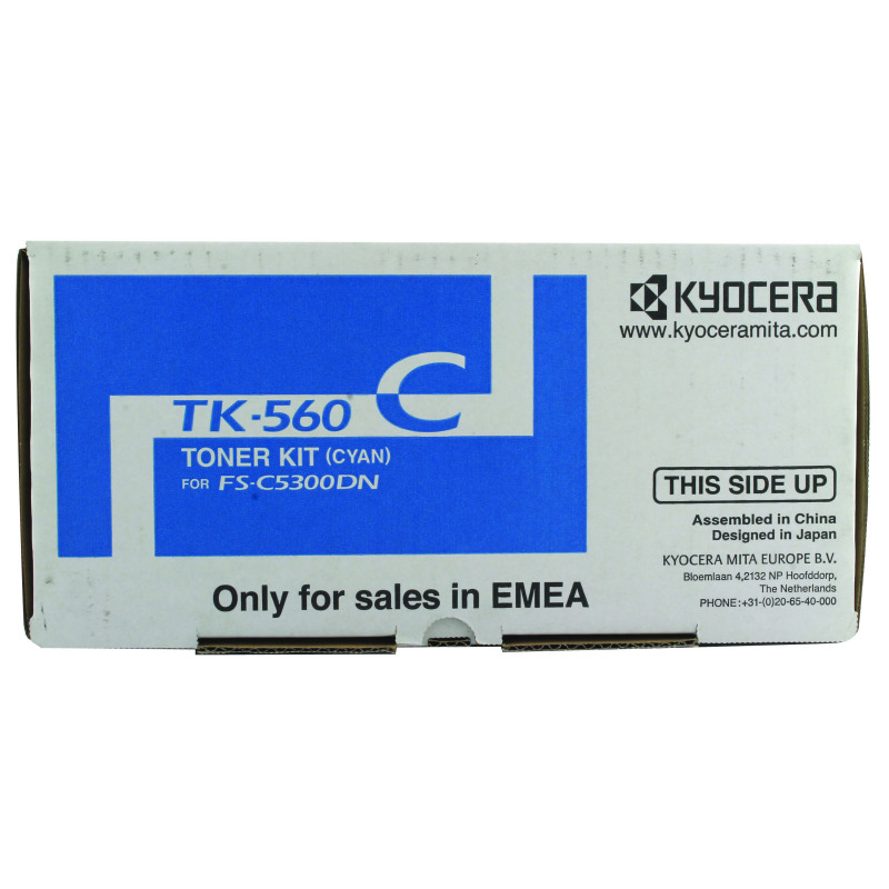 Kyocera+TK-560C+Toner+Cartridge+Cyan+1T02HNCEU0