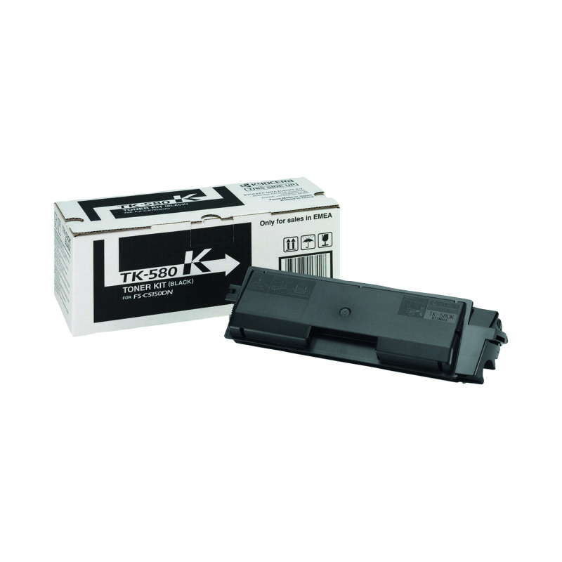 Kyocera+TK-580K+Toner+Cartridge+Black+1T02KT0NL0