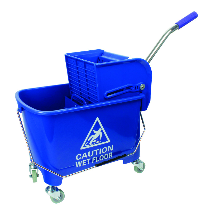 Mobile+Mop+Bucket+and+Wringer+20+Litre+Blue+101248+BLU